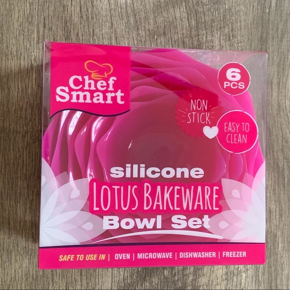 chef smart silicone lotus bakeware bowl set